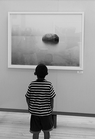 Floating Rock, framed, with Oscar